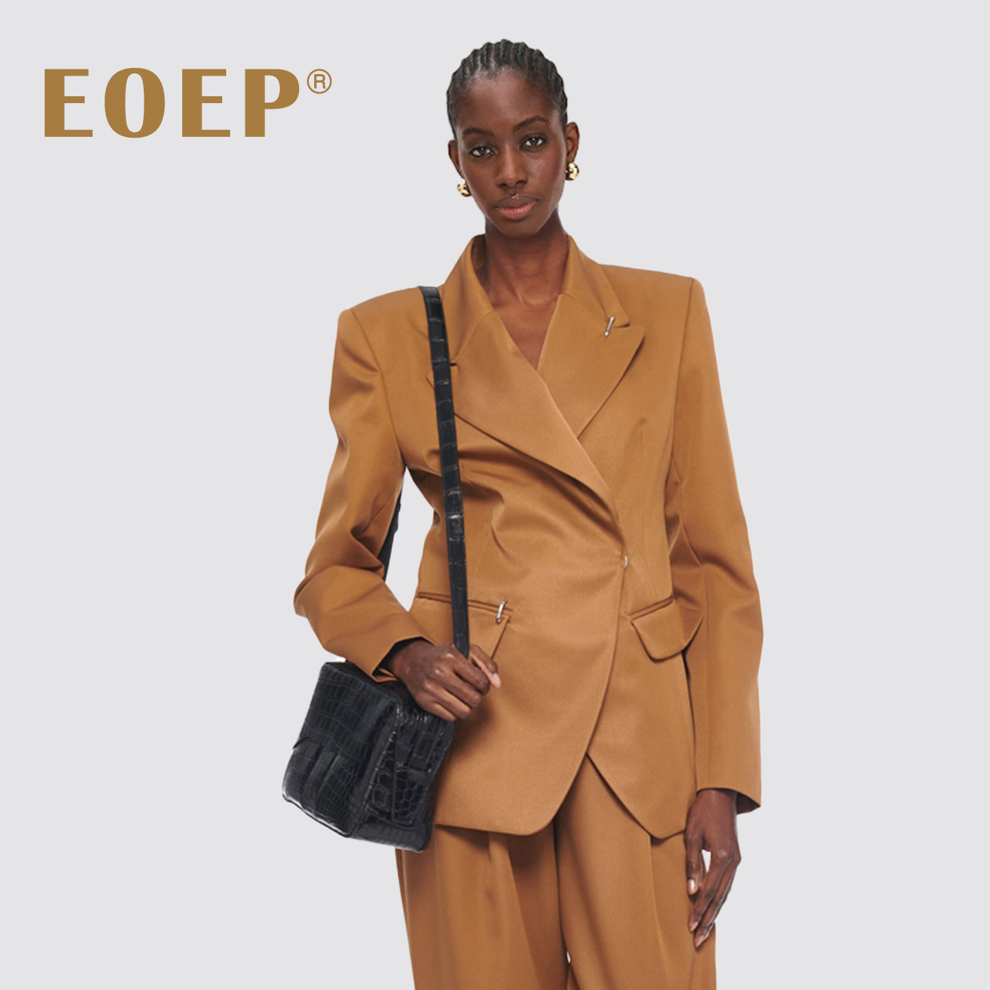 极简风！小众西装外套女中长款微收腰气质纯色职业ol通勤西服春秋