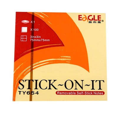 正品 益而高 TY654 告示贴 便利贴 N次贴 75*75mm 便签本 100张
