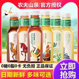农夫山泉东方树叶青柑普洱500ml 15瓶无糖桂花乌龙茶茉莉花茶饮料