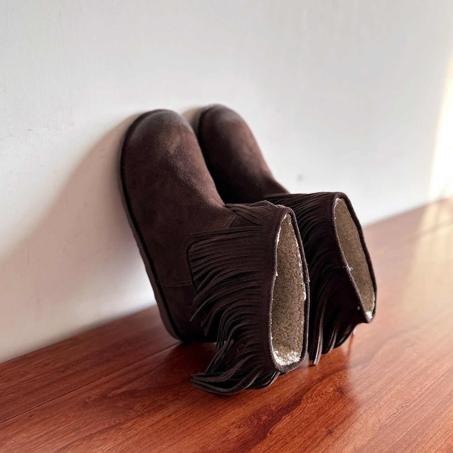 【烁掌柜】2025冬新品小众流苏复古文艺真皮女鞋低跟圆头保暖棉靴,女鞋,时尚雪地靴,淘宝优惠券,粉丝福利购,淘宝优惠卷