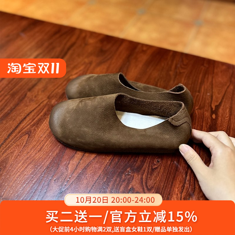 复古文艺范棉麻布衣搭配鞋单鞋