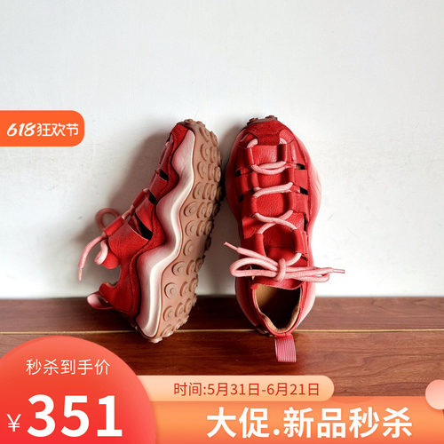 头层牛皮个性绑带厚底休闲凉鞋