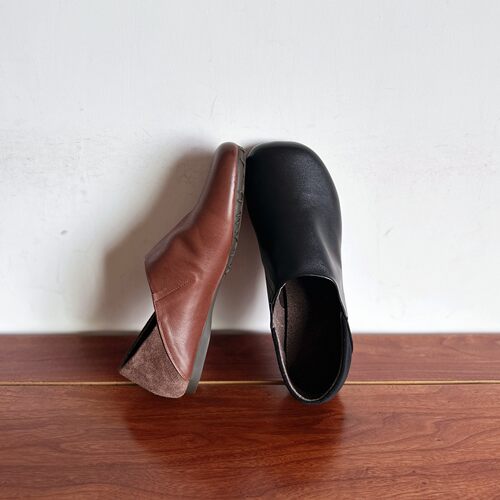 复古文艺简约百搭真皮奶奶鞋