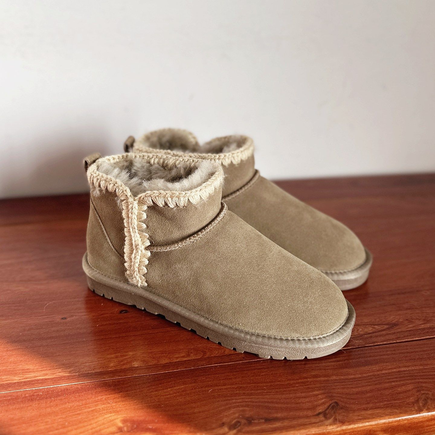 【烁掌柜】2025冬季新品小众毛线钩边设计雪地靴加厚保暖羊毛棉靴,女鞋,时尚雪地靴,淘宝优惠券,粉丝福利购,淘宝优惠卷