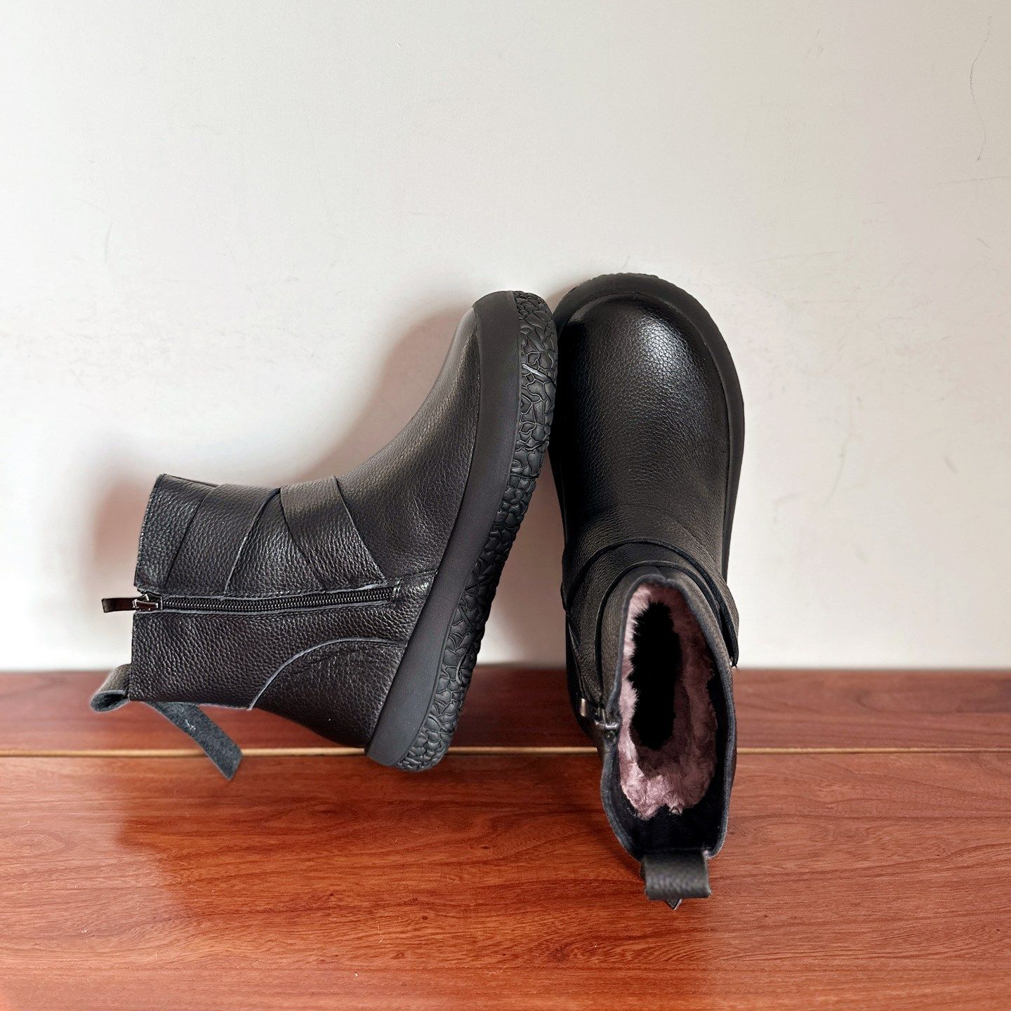 【烁掌柜】羊毛棉靴简约百搭真皮女靴头层牛皮加厚保暖厚底雪地靴,女鞋,时尚雪地靴,淘宝优惠券,粉丝福利购,淘宝优惠卷