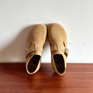 磨砂牛皮平底圆头勃肯鞋 日系复古风舒适森女鞋 软底单鞋 烁掌柜