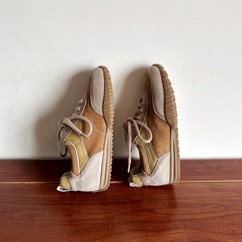 头层牛皮系带运动休闲阿甘鞋