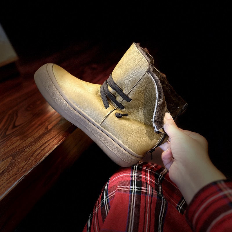 加厚保暖羊皮毛一体雪地靴女