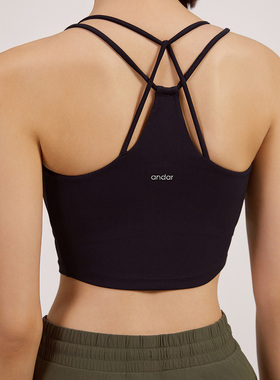 24年专柜新款 瑜伽美背吊带 韩国andar运动背心 内衣带胸垫