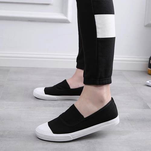 平底男鞋帆布情侣鞋白色