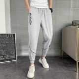 夏季薄款男九分运动裤精神小伙小脚裤网红宽松束脚哈伦裤K134P55，女装休闲裤，电商A1018-1