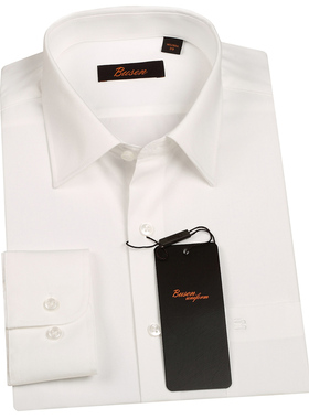 BUSEN步森衬衫商务正装衬衣乳白色工作服衬褂高级白领四季职业装