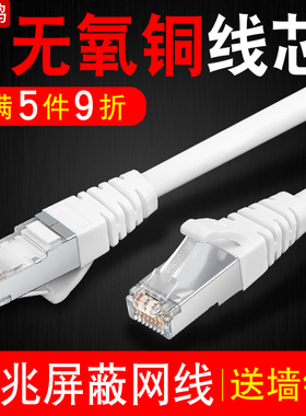 双喜鹊六类网线电脑千兆网络线成品跳线宽带线白色高速1m2m5m30米