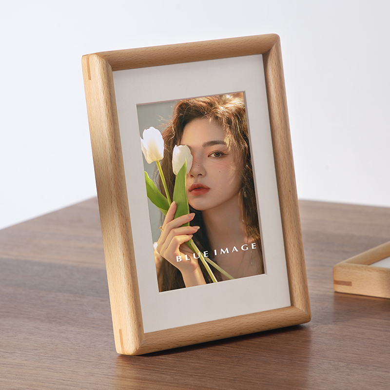 实木榫卯相框摆台洗照片做成定制