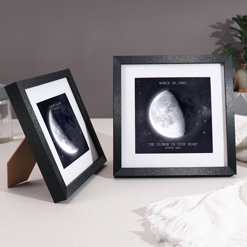 moon出生月亮相框正方形宇航员