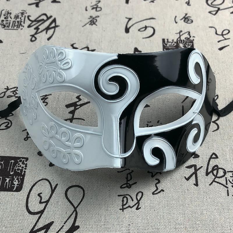 子面具半脸中国古风新款化妆舞会万圣节舞台表演帅气道具