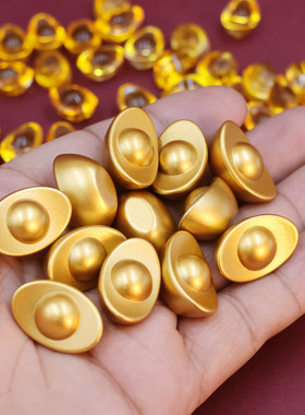 实心金元宝实心小元宝摆件供奉财神家居招财进宝聚宝盆装饰品摆件