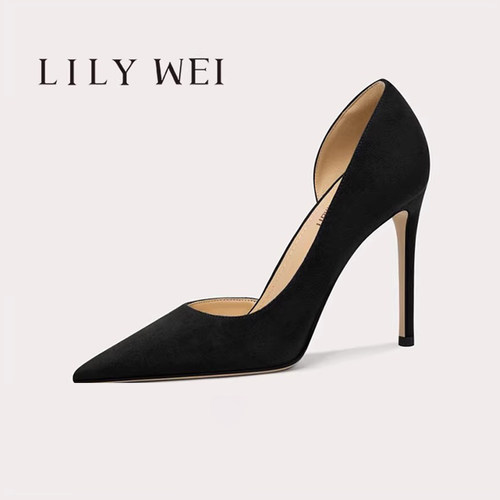 LilyWei优雅单鞋细跟高跟鞋