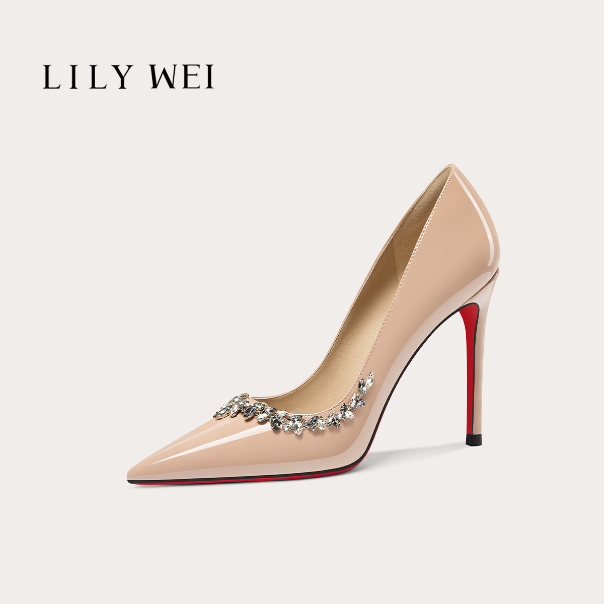 LilyWei【蜜芽】红底绝美高跟鞋名媛气质优雅单鞋不累脚大码41-43