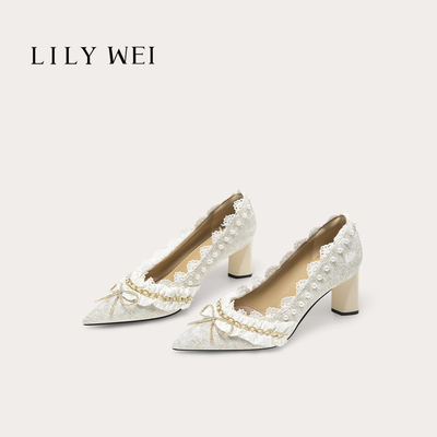 LilyWei优雅法式设计感高跟鞋