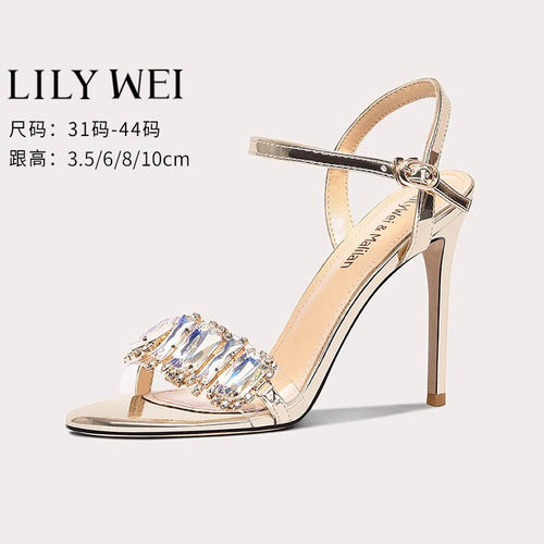 LilyWei时装凉鞋露趾后空时尚
