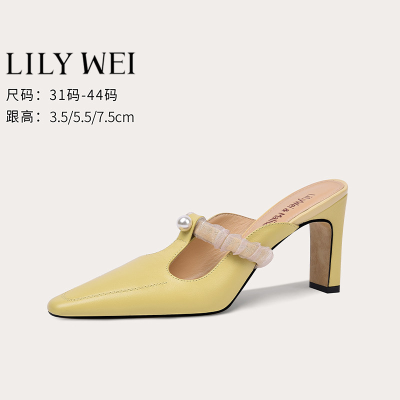 Lily Wei凉鞋2025年新款女时尚潮流网红爆款穆勒鞋拖鞋大码41一43