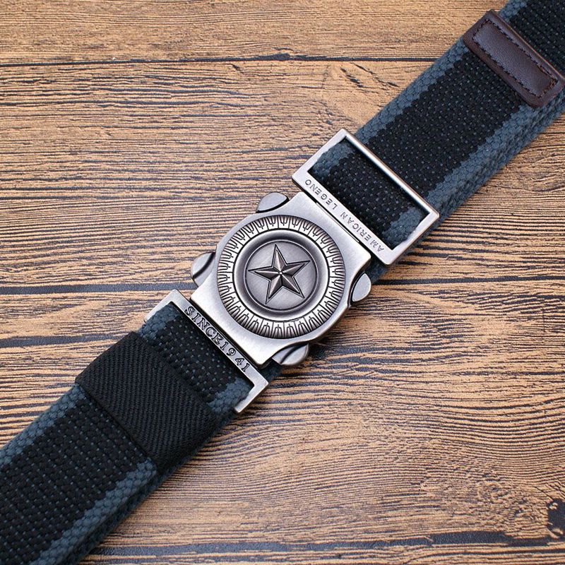 户外加长男士帆布插扣战术腰带