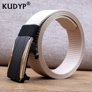 高档商务休闲显瘦气质男士加长尼龙皮带无牙自动扣内穿帆布腰带窄