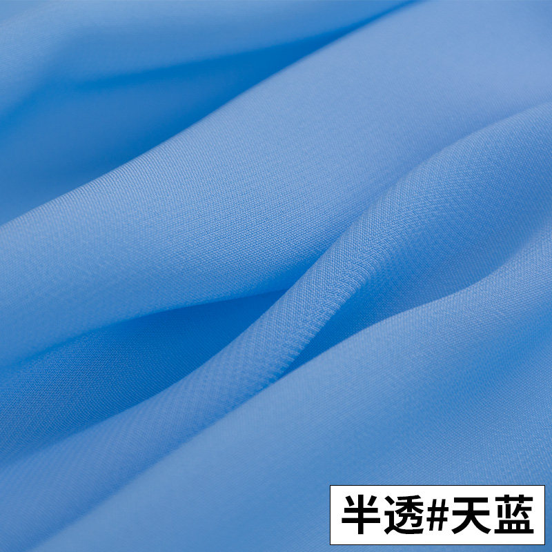 Chiffon fabric, summer non-transparent and drape skirt fabric, with gauze lining for Hanfu dress lining fabric thumbnail 8