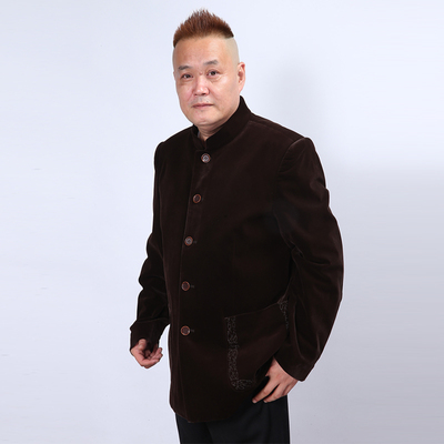 唐装秋冬汉服商务外套立领上衣