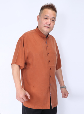 高三强唐装 新款夏季中国服汉服男士短袖中式立领上衣 15173