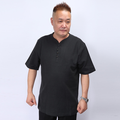 高三强唐装 新款棉麻短袖唐装上衣 新款中国风半袖唐装 15611