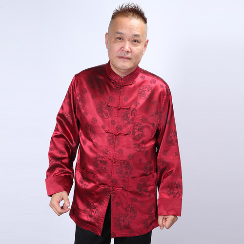 高三强唐装立领中式男外套汉服
