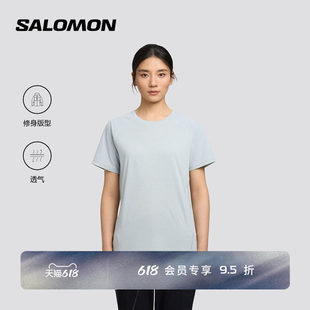 salomon萨洛蒙户外女款透气快干徒步登山短袖T恤OUTLINE SS TEE W