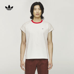 CLOT陈冠希联名纯棉运动短袖T恤男女新款adidas阿迪达斯三叶草