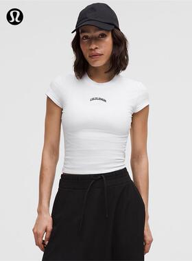 Organic Cotton女士棉混纺短款T恤*学院风格丨lululemon丨LW3IX2S