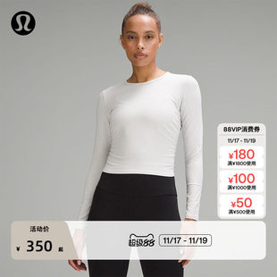 All It Takes 女士运动长袖T恤*罗纹Nulu?丨lululemon丨 LW3GK5S
