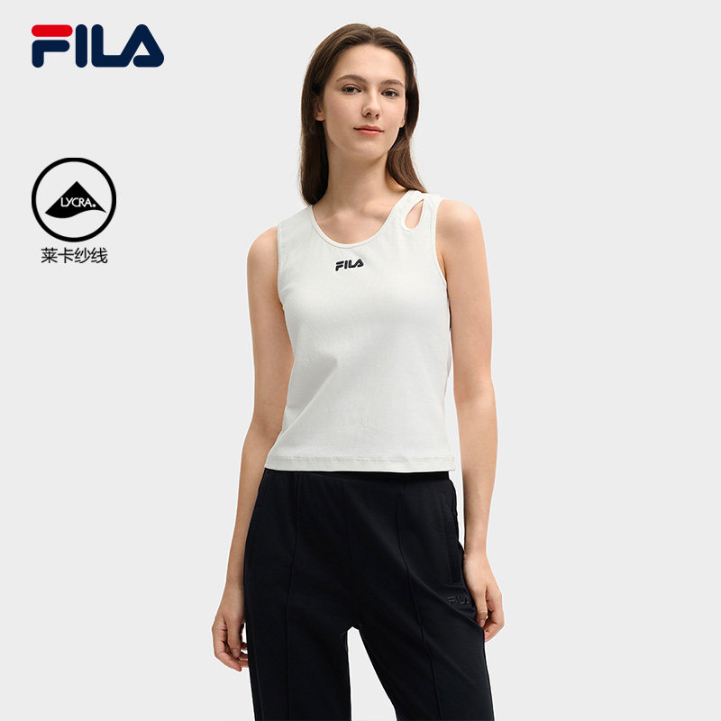 FILA 斐乐女子针织背心2025夏新款时尚简约休闲紧身吊带上衣