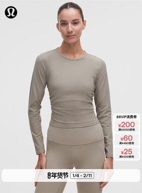 All It Takes女士运动 T 恤*罗纹Nulu™芯吸丨lululemon丨LW3GEZS