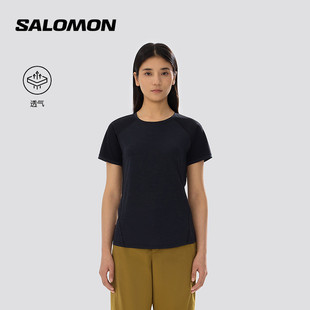 salomon萨洛蒙户外女款透气运动徒步登山短袖T恤OUTLINE SS TEE W