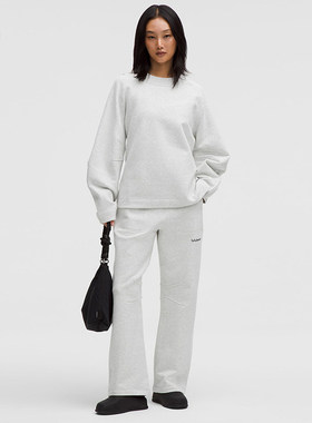 Loungeful 女士经典剪裁高腰运动裤*拉绒丨lululemon丨LW5IDNA