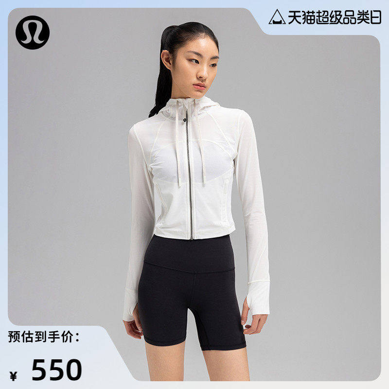 Define 女士网面短款连帽夹克丨lululemon丨LW4BVZS