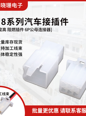 DJ7061A-2.8-11/21  2.8mm摩托车电动汽车公母对插6P接插件插头
