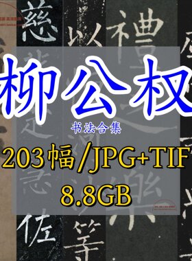 唐代柳公权书法碑刻合集/大唐回元观钟楼铭玄秘塔碑兰亭诗蒙诏帖