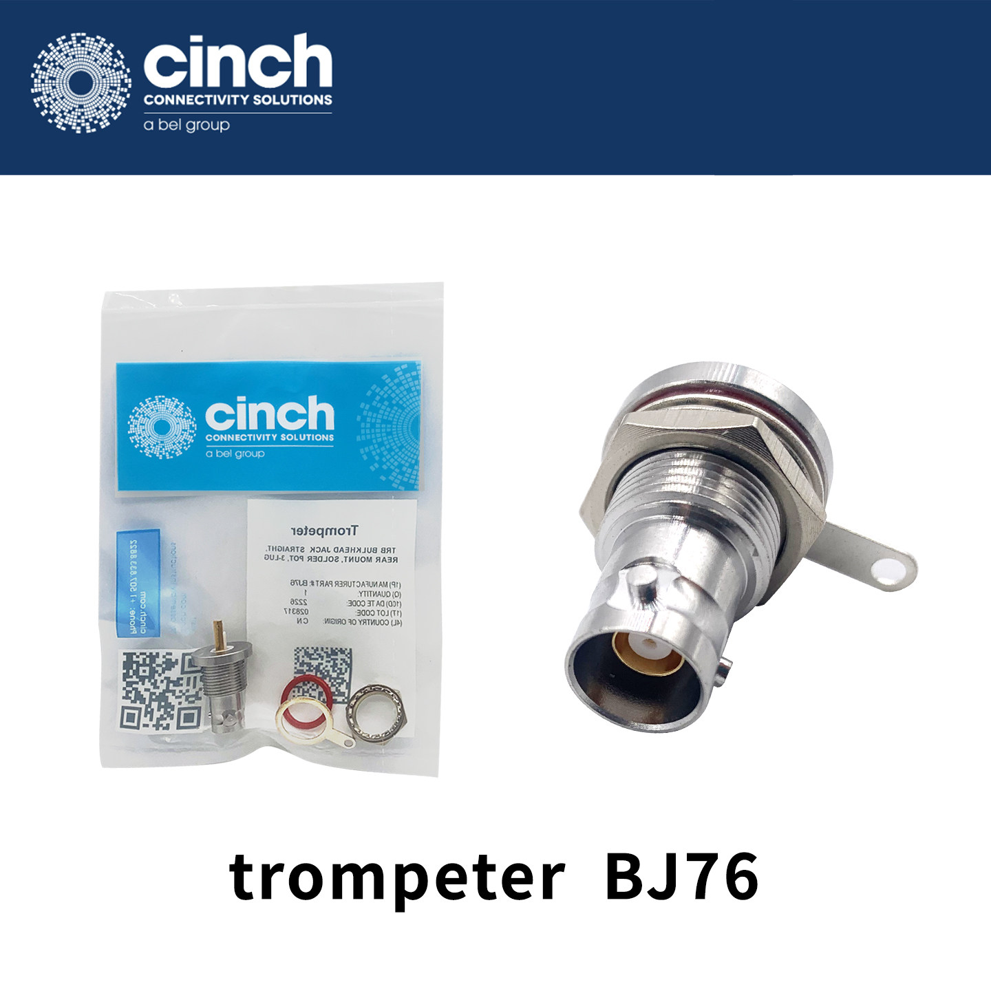 cinch原装1553B总线连接器 BJ76  BJ76FL三同轴 TRB系列插座式