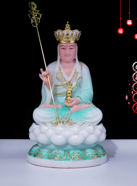 菩萨像九华山娑婆三圣工艺汉白玉