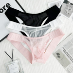 ADANNU提臀男性感丁字内裤透明轻薄低腰舒适细滑弹力无腰带双丁裤