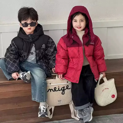 GDUCK小黄鸭黑金棉服秋冬儿童外