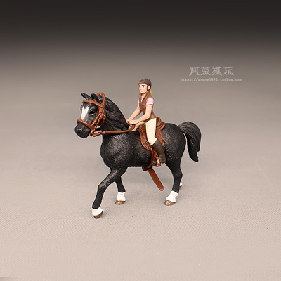 骑手赛马竞技训练静态动物模型