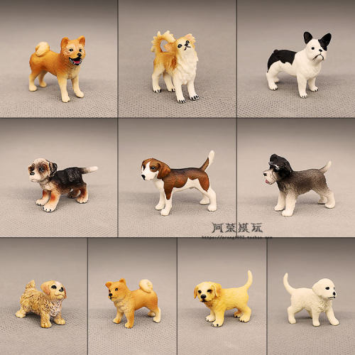 雪纳瑞吉娃娃斗牛犬仿真动物模型